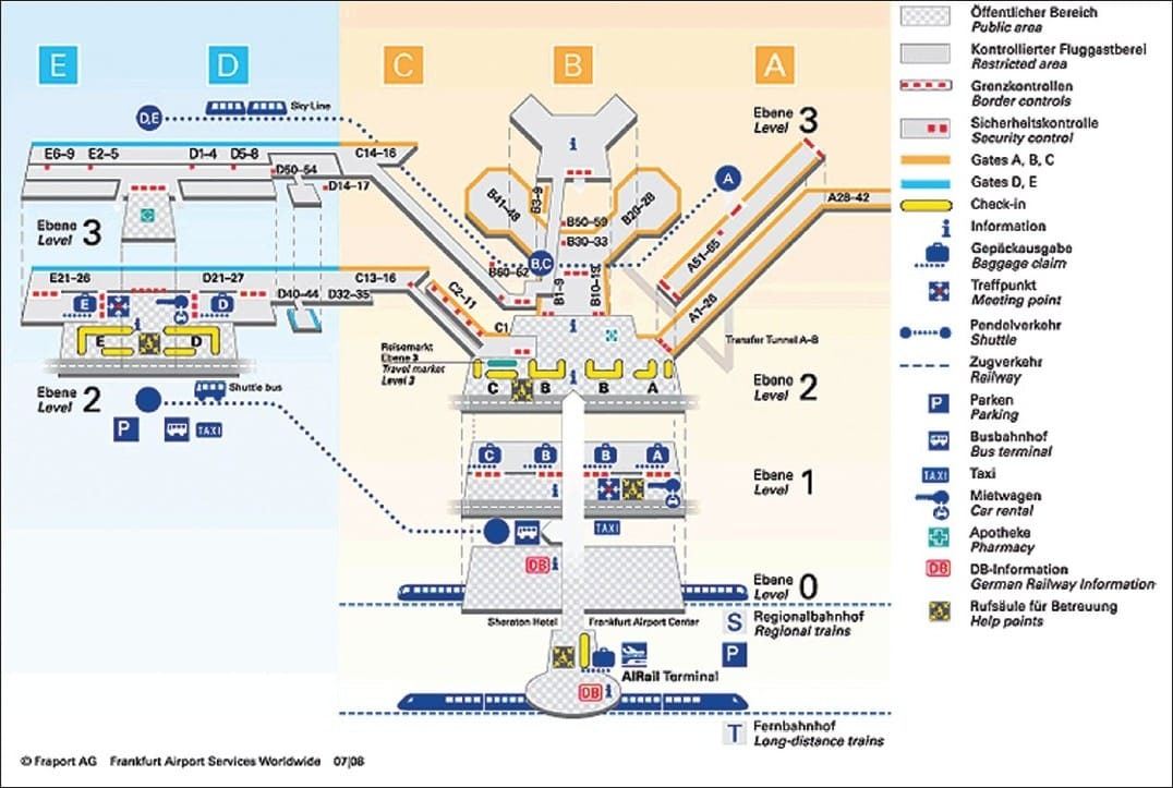 Frankfurt Airport Map Guide And Terminal Map UALDM Frankfurt Airport Map Guide And Terminal Map UALDM